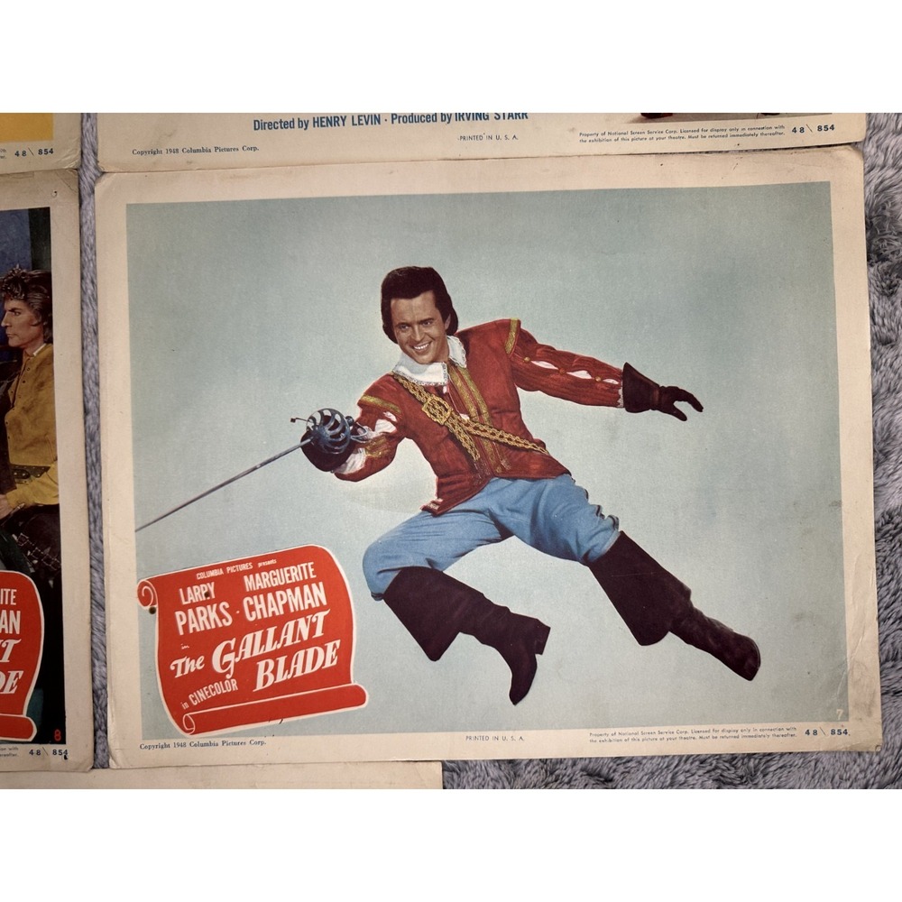 The Gallant Blade (1948) Lobby Cards Lot of 5 w/ Title Card — Columbia - Picture 8 of 8